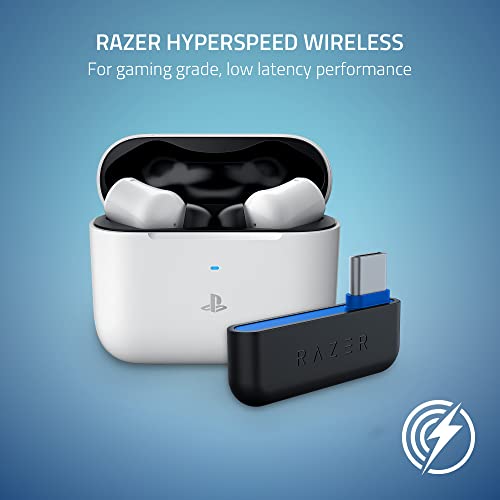 Razer Hammerhead HyperSpeed Wireless Multi-Platform Gaming Earbuds for Playstation 5 / PS5, PC, Mobile: ANC - Noise Cancelling Mic - Bluetooth 5.2 - RGB Chroma - 30 Hr Battery (Renewed)