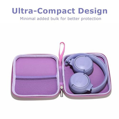 Ginsco Ultra-Slim Case Compatible with JBL Tune 510BT Bluetooth Headphones, with JBL Tune 520BT/670NC Live 460NC, Wireless On-Ear Headphones, Travel Carrying Headphone Case (Purple) - color: Purple
