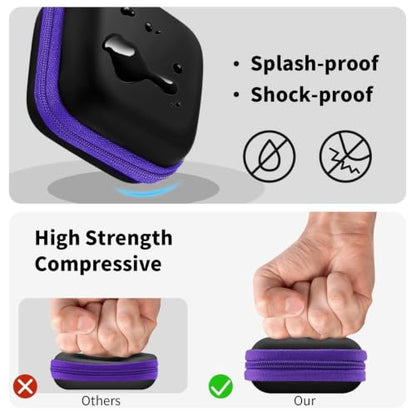 1 Pack Square Earbud Case Storage Bag with Carabiner, Purple - color: C4-square purple