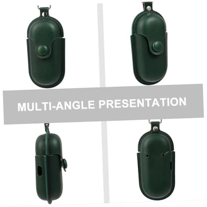 CALLARON Portable Waterproof Earphone Holder and Scratch-Proof Case for Earbuds, Dark Green Storage Cover for Travel and Daily Use