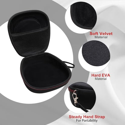 Case for Logitech H390/H391/Zone 301/H111/H570e Wired Headset Black | Hard Carrying Travel Wired Headset Case for Logitech H390/H391/Zone 301/H111/H570e & JIAMQISHI/Poly Blackwire 3220/AOC - color: Black