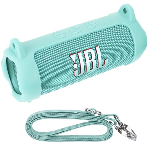Silicone Cover Compatible with Flip 7 Portable Waterproof and Drop-Proof Speaker (Teal) - color: Teal, size: Flip 7