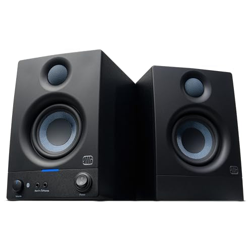 PreSonus Eris 3.5 Bluetooth Powered Studio Monitors, Pair —| | 50W, Woven-Composite Woofer, Silk-Dome Tweeter, Black - color: Black, size: 3.5" Bluetooth