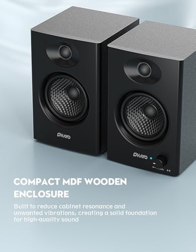 OHAYO 60W Computer Speakers, Bluetooth 5.3, Stereo 2.0, 1 Pair, Black - color: Black