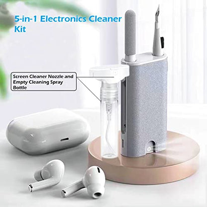5-in-1 Electronics Cleaner Kit- Laptop Screen Cleaner kit,Multifunctional Bluetooth Earphones Cleaning Tool for Computer Cameras Lens Cell Phone Laptop Computer Bluetooth Earphones