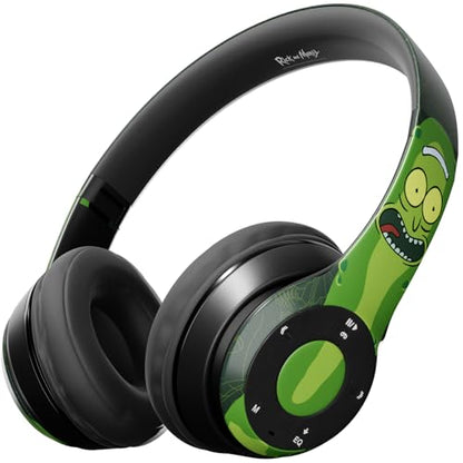 iJoy Rick and Morty Pickle Rick Bluetooth Headphones with Built-in Mic | Officially Licensed Wireless Over-Ear Headphones, Foldable Headset | Rick and Morty Gifts for Men, Women, Teens & All Fans - color: Pickle Rick