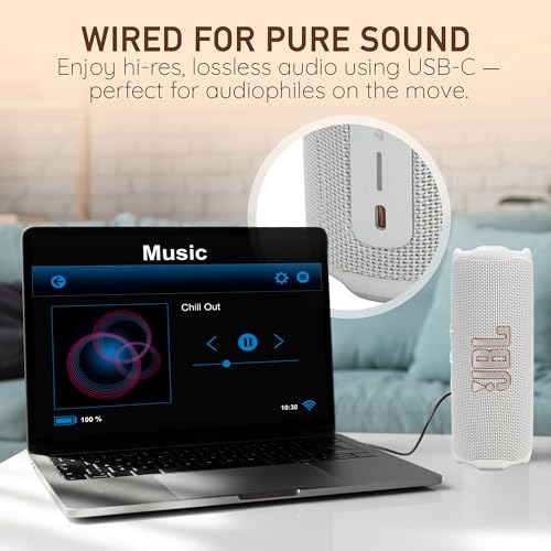 JBL Flip 7 Portable Bluetooth Speaker, IP68 Waterproof, Dustproof, Drop-Proof, PushLock System, AI Sound Boost, 16H Battery – Purple – Boomph's Comprehensive Ultimate Performance Cloth Solution - color: Purple