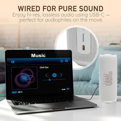 JBL Flip 7 Portable Bluetooth Speaker, IP68 Waterproof, Dustproof, Drop-Proof, PushLock System, AI Sound Boost, 16H Battery – Purple – Boomph's Comprehensive Ultimate Performance Cloth Solution - color: Purple