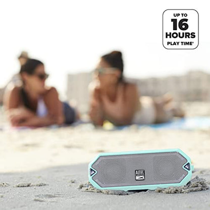 Altec Lansing - HydraJolt Wireless Bluetooth Speaker, Waterproof Portable Speakers with Built in Phone Charger and Lights, Everything Proof Outdoor, Shockproof, Snowproof, 16 Hours Playtime - color: Mint Green, style: HydraJolt