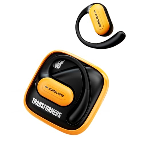 Transformers Earbuds T59, Bluetooth 5.4 Wireless Gaming Earbuds with Mic, Ear Hook Sport Earbuds, Low Latency, 13mm Drivers, IPX5 Waterproof, 24H Playtime (Bumblebee Yellow) - color: Bumblebee Yellow