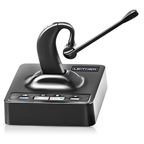 Leitner LH280 Premium Lite 2-in-1 Wireless DECT Headset for Office Phones | Dual-ear, DECT not Bluetooth, office phones and computer, Cisco, Yealink, Polycom, Avaya, Mitel, VoIP, 5-year warranty - style: Desk Phone + PC