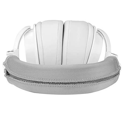 Geekria Flex Fabric Headband Cover Compatible with ATH M50x/ M50xBT/ M50xPB/ M50xWH/ M50xBB/ M50xBT2/ M50x ENSO/ M50XSTS-USBMIKU Headphones, Replacement Repair Part (Grey) - color: Grey
