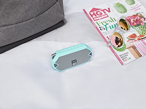 Altec Lansing - HydraMini Wireless Bluetooth Speaker, IP67 Waterproof USB C Rechargeable Battery with 6 Hours Playtime, Compact, Shockproof, Snowproof, Everything Proof (Mint Green) - color: Mint Green