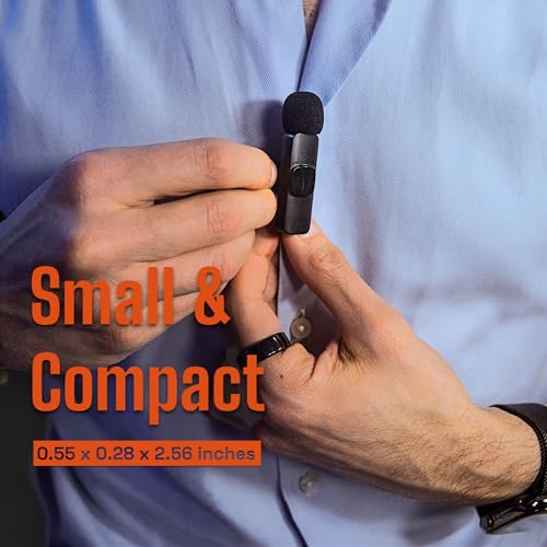 JLB Wireless Lavalier Lapel Microphone 2-Pack for iPhone, iPad & USB-C