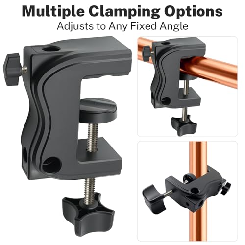 Microphone Stand, 20" Flexible Gooseneck Desktop Mic Stands Holder,3/8" to 5/8" Screw Adapter, 360 Adjustable Compact Mic Arm for Meetings, Lectures, Live Broadcast Equipment