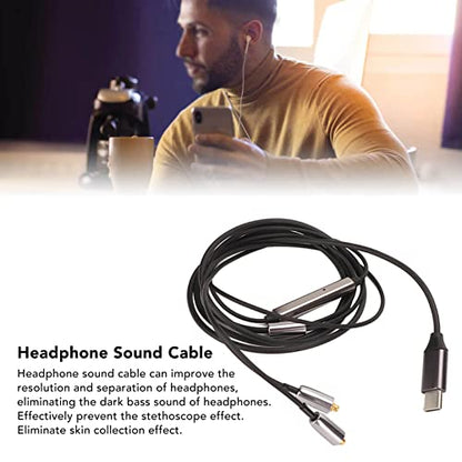 Gavigain Headphone Sound Cable Type C to MMCX Professional Replacement Cable Detachable Earphones Cable for SE215 315 535 846 Type C Headphone Cable Headset Audio Cable