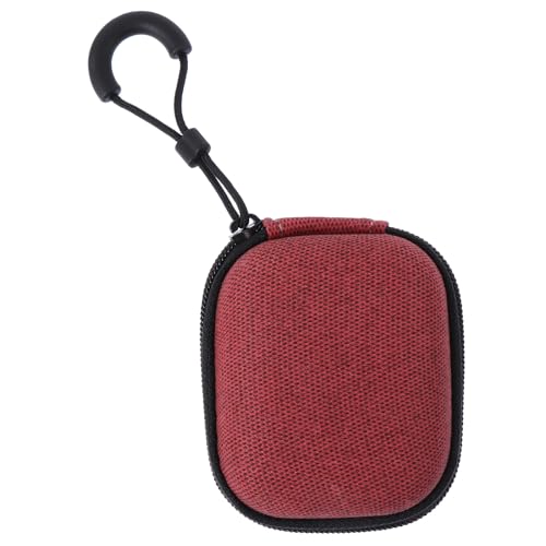 Vaguelly Pressure-Resistant Earphone and Charger Cable Organizer Bag, Mini Waterproof Zipper Pouch for Travel and Daily Use, Lightweight Red Eva Storage Case for Electronics