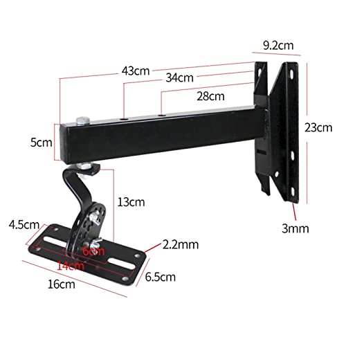 Entertainment Center Shelves Lengthened and Thickened Speaker Wall Mount Bracket Can Be Rotated And Can Be Adjusted To Tilt The Speaker Mounting Bracket Suitable for DVD players, cable boxes ( Color : - color: D