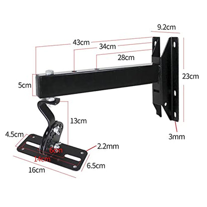 Entertainment Center Shelves Lengthened and Thickened Speaker Wall Mount Bracket Can Be Rotated And Can Be Adjusted To Tilt The Speaker Mounting Bracket Suitable for DVD players, cable boxes ( Color : - color: D