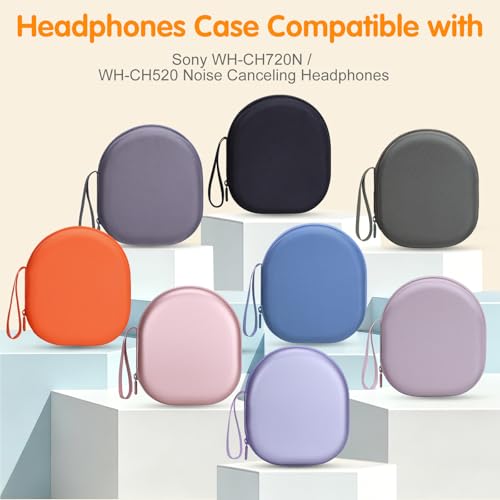 Headphone Headset Case Compatible with Sony WH-CH720N WH-CH520 WH-CH510 WH-CH710N XB900N WH-CH700N Noise Canceling Wireless Headphones,Hard Shell Travel Carrying Headset Cases, Dark Blue - color: Dark Blue