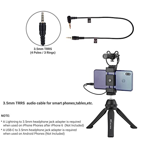 JJC Camera Shotgun Microphone Mic for Canon EOS R RP R5 R6 R7 R10 R50 R100 | for Sony ZV-1 II ZV1 ZV-1F ZV1F A6700 A6400 A6300, Nikon Z50 II Zf Z30 Z6 Z7 II, Fuji X-T5 X-T4 X-S20 and More Cameras