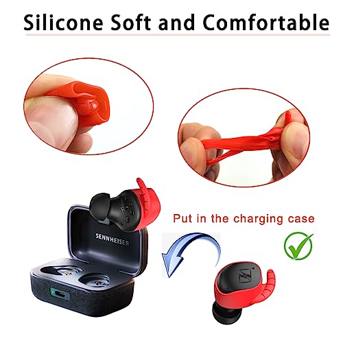 Sport Ear Cover for Sennheiser Momentum True Wireless 3 Ear Hook Anti-Slip | 5 Pairs Replacement Ear Wing Accessories for Sennheiser Momentum 3 TWS