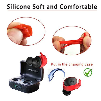 Sport Ear Cover for Sennheiser Momentum True Wireless 3 Ear Hook Anti-Slip | 5 Pairs Replacement Ear Wing Accessories for Sennheiser Momentum 3 TWS