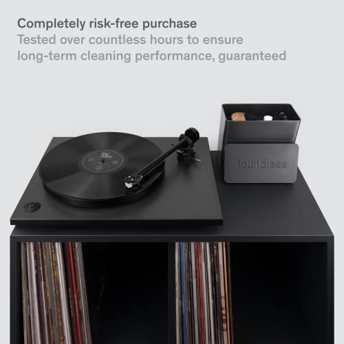 Boundless Audio Vinyl Record Cleaning Kit - 5-in-1 Brushes, Solution & Case | Velvet Record Brush, Carbon Fiber Stylus Cleaner, 2oz Cleaning Solution, Nylon Brush & Metal Storage Case - For Cleaning/Care