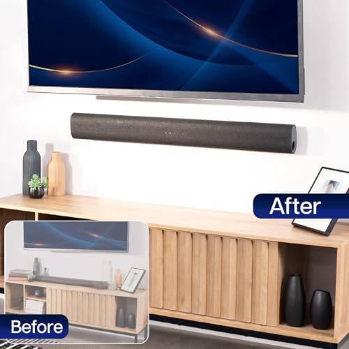 VIVO Black Steel Universal Soundbar Wall Mount, Mount-ESB1 | Universal L Brackets, Adjustable Extending Speaker Arm Holders, Swivel Arm Design
