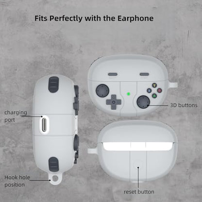 Silicone Case Compatible with Bose Ultra Open Earbuds with Cleaning Kit, Cute Game Design Soft Protective Cover Compatible with Bose Open Ear Cover - color: Green