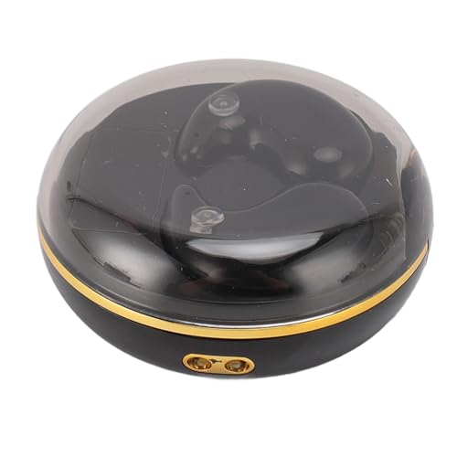 Yunseity Mini Bluetooth Earbuds, in Ear Stereo Earphones with Digital Display Charging Case, Mini for Sleep Work Music (Black) - color: Black