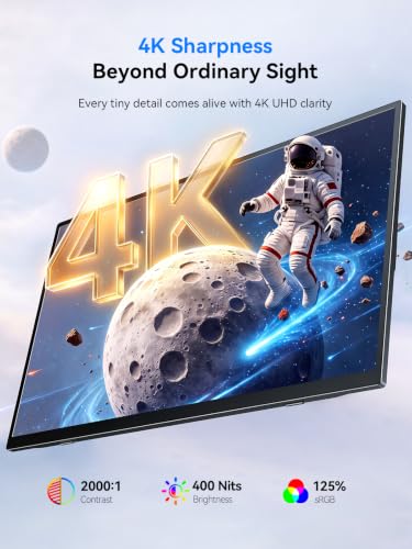 4K Portable Monitor Touchscreen 15.6'', 3840x2160 125% sRGB Laptop Monitor - size: 15.6 inch