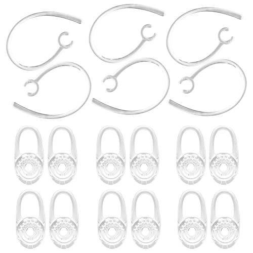 Plantronics M155 M165 M1100 M100 M55 M28 M25 Voyager Edge Earbuds Gel Ear Hooks Spare Fit Kit Replacement Silicone Antislip Accessories - size: Medium