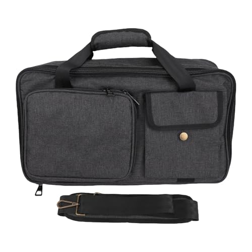 Effects Pedal Carrying Bag, 10mm Padding Multi Pockets Guitar Effects Pedal Case with Adjustable Strap and Water Proof Fabric, for Line 6 (M) - size: M