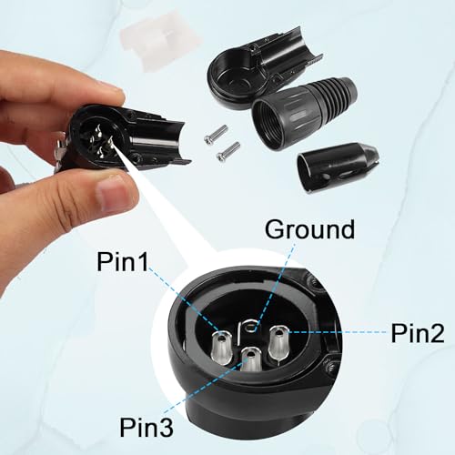 QIANRENON Adjustable 90 XLR Solder Adapter Microphone Socket - 3Pin Female Right Angle Audio Connector, 5 Position Multi-Angle Adjustment for Speaker Cabinet Mixer Amplifier - style: Female
