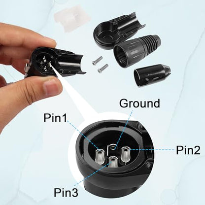QIANRENON Adjustable 90 XLR Solder Adapter Microphone Socket - 3Pin Female Right Angle Audio Connector, 5 Position Multi-Angle Adjustment for Speaker Cabinet Mixer Amplifier - style: Female