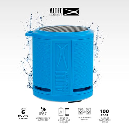 Altec Lansing HydraMicro - Waterproof Bluetooth Speaker, Lightweight & Portable Speaker for Travel & Outdoor Use, Royal Blue - color: Royal Blue, style: HydraMicro