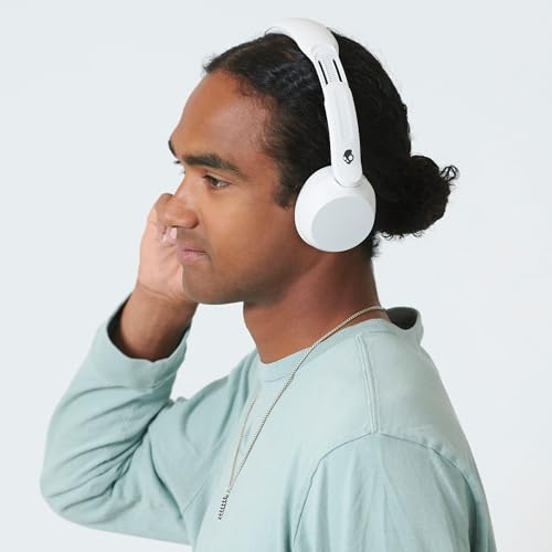 Skullcandy Icon 180 Wireless On-Ear Bluetooth Headphones - Bone | 50 Hours Battery, Lightweight and Travel Ready, Secure Fit, Sweat and Water Resistant, Microphone iPhone Android, Foldable - color: Bone