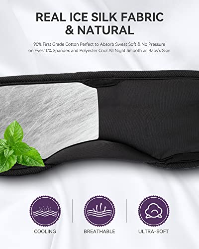 MUSICOZY Sleep Headphones Bluetooth 5.4 Sleep Mask with HD Sound | Breathable Flat Design with Cooling Lining, Washable Headband, 14 Hours Playtime for Travel Meditation Relaxation Gifts - color: Purple