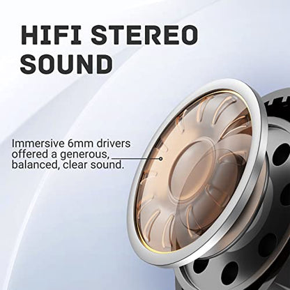 for TCL Revvl 5G Bluetooth 5.3 Headphones 3D Stereo with Earhook, 40H Touch Control Over Ear Headphones, IP7 Waterproof Earphones Built-in Mic for Running Workout Sport