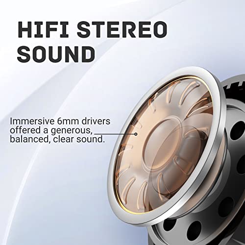 for Google Pixel 6a Bluetooth 5.3 Headphones 3D Stereo with Earhook, 40H Touch Control Over Ear Headphones, IP7 Waterproof Earphones Built-in Mic for Running Workout Sport