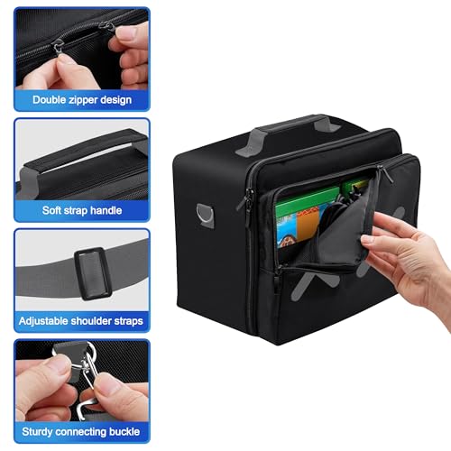 Travel Case Bag Carrying Case Game Storage Bag Protective Case for Xbox Series X Console/Controller/Cables/Multiple Pockets for Gaming Accessories