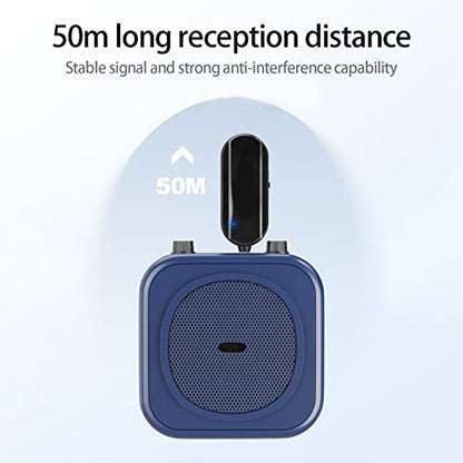 2.4G Wireless Microphones Headset with Receiver 3.5mm Wireless Mic Noise Cancelling Reverb Sound Long Distance Clear Sound Mini Microphone Portable, for 3.5mm Speaker Black