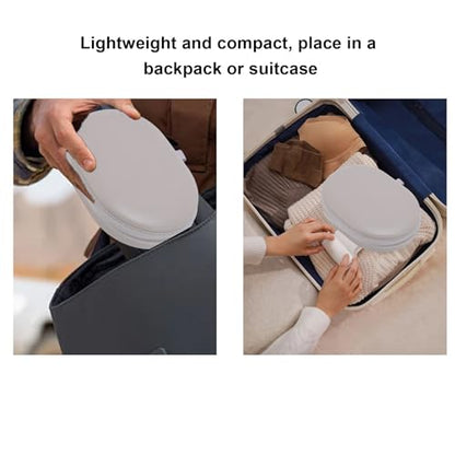 Hard EVA Carrying Case for Headphones, PU Leather Protective Travel Storage Bag with Shockproof Design, Gray - color: Gray