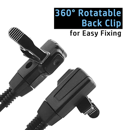 2 X Earpiece for Garmin Radio Rino 110 120 130 520 530 610 650 655 700 750 755T Walkie Talkie 2.5mm 1-pin Clip Ear Hook Hanger Headset (D-Style) (D-Style) - size: D-Style