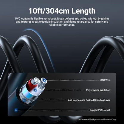 NEEWER 6.35mm 1/4 Inch TRS to XLR Female Cable, 10 ft Microphone Guitar Bass Cord Adapter Connector for Shotgun Condenser Mic Audio Amplifier Mixer Powered Speaker PA System, MS025 - size: 6.35mm（304cm）, style: XLR Female