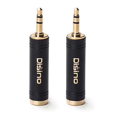 3.5mm to 1/4 Inch Headphone Adapter, 1/8 Inch Mini Jack Male to 1/4 Inch Female Jack Stereo Adapter, Gold-Plated Pure Copper Aux Audio Interface Headphone Converter, Black - 1 Pack - color: 35TRSM-635F-1P