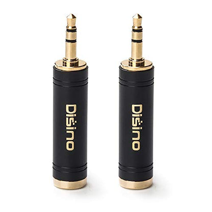 3.5mm to 1/4 Inch Headphone Adapter, 1/8 Inch Mini Jack Male to 1/4 Inch Female Jack Stereo Adapter, Gold-Plated Pure Copper Aux Audio Interface Headphone Converter, Black - 1 Pack - color: 35TRSM-635F-1P