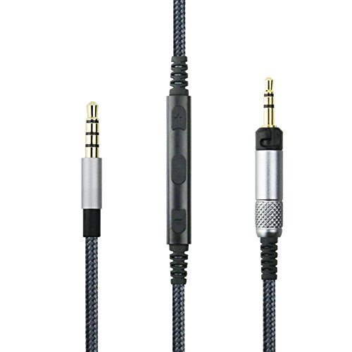 Fantasia Cable Compatible with Sennheiser HD598, HD598 SE, HD518, HD598Cs, HD599, HD569, HD579 Headphones, Remote Volume Mic for iPhone 4.3FT