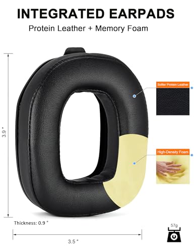 Defean Earpads for Astro A50 Gen4 / A50 Gen5 / A50X (Faux Leather) | Ear pads and Microphone Foam, Upgrade High-Density Noise Cancelling Foam, Ear Cushions Added Thickness - color: Faux Leather